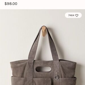Free People Taupe Suede Tote